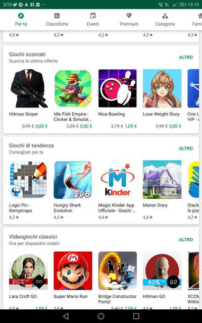 Google Play Store Giochi scontati